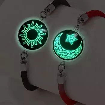 Элегантные винтажные плетеные браслеты 2 шт. - Элегантные светящиеся в темноте плетеные браслеты - Идеально подходят для повседневной носки и подарков One Size Fits All