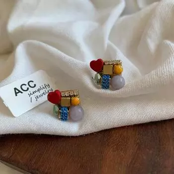 Элегантные винтажные серьги-гвоздики разноцветные серьги-гвоздики с кристаллами для женщин ear stud