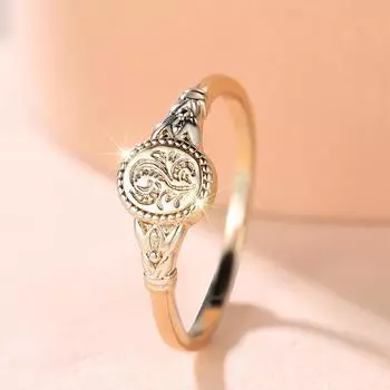 Элегантные винтажные золотые кольца с цветочным узором для женщин, вечерние свадебные украшения, подарок 6 золотой