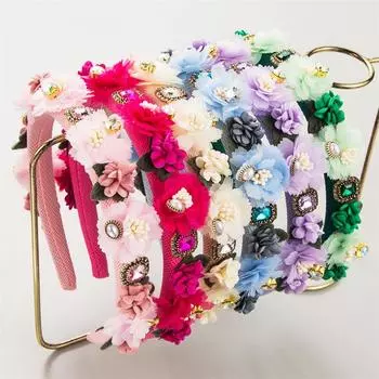 Элегантные волосы, женские стразы, повязка на голову с камелией, украшения, аксессуары для волос, жемчуг, леди 14*12cm фиолетовый