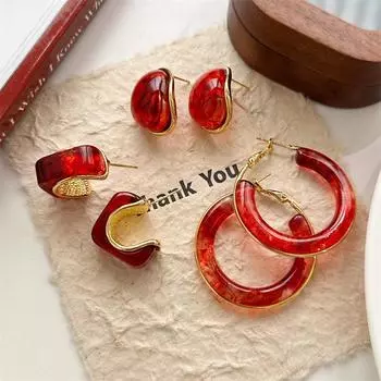 Элегантные высококачественные серьги из смолы: Уникальный, смелый, универсальный дизайн с изысканным стилем