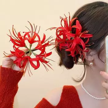 Элегантные заколки-цветы для волос в стиле Богемия, заколки для волос, заколки для женщин, свадебные аксессуары для волос, корейские головные уборы амарантовый