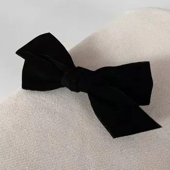Элегантные заколки для волос с бантом для девочек, однотонные бархатные узлы, аксессуары для волос, осенне-зимние женские заколки-невидимки, шпильки, корейский головной убор Size fits all
