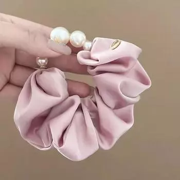 Элегантные Жемчужины Большая Резинка для Волос Женская Сладкое Украшение для Волос Эластичные Резинки Держатели для Хвоста Завязка для Волос Аксессуары для Волос розовый