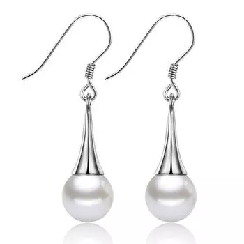 Элегантные жемчужные серьги, модные корейские украшения для ушей в форме капли воды, персонализированные милые женские серьги в форме капли воды.