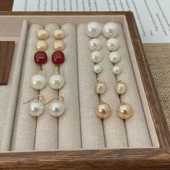 «Элегантные жемчужные серьги»: Серебро S925, легкая роскошь, универсальность.