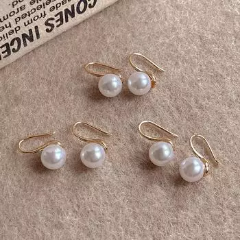 Элегантные жемчужные серьги: Высококачественный, модный, универсальный дизайн A1431 серебряный