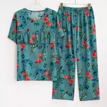 Элегантные женские брюки комплекты летние свободные большие размеры комплект из двух предметов для женщин винтажная одежда 2XL