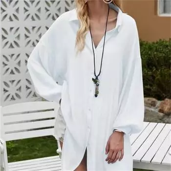 Элегантные женские летние блузки из хлопка и льна, женские топы, женская рубашка, блузка, топ с длинными рукавами, женский Mujer S синий