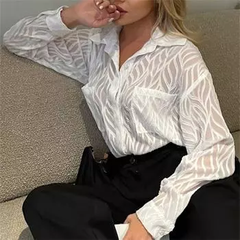Элегантные женские летние блузки, повседневные женские топы с вырезами, женские полосатые белые рубашки, блузки, сорочки femme blusas с длинными рукавами S белый