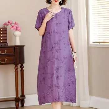 Элегантные женские платья, летние большие размеры, повседневные свободные длинные платья с короткими рукавами, женская одежда XL красный