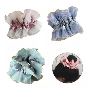 Элегантные женские резинки для волос, эластичные резинки для волос, помпоны для волос во французском стиле, модные аксессуары для волос 4