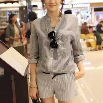 Элегантные женские рубашки из хлопка и льна, блузки больших размеров, модные женские винтажные блузки, летняя одежда XXXL белый