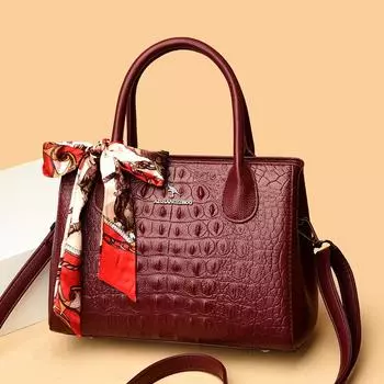 Элегантные женские сумки Роскошные сумки Женские сумки Дизайнерские сумки через плечо с крокодиловым узором для женщин Сумка через плечо Sac чёрный