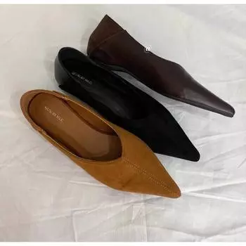 Элегантные женские туфли на плоской подошве, модные, на плоской подошве, элегантные туфли-лодочки, мягкие, на плоской подошве, балетки, туфли для вождения 35