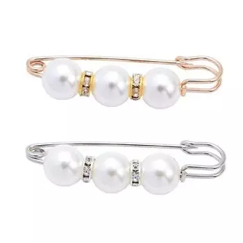 Элегантные женские ювелирные аксессуары с имитацией жемчуга, 1 шт., броши, украшения для одежды, горный хрусталь one size золотой