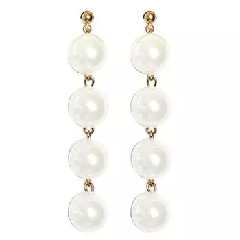 Элегантные женские вечерние серьги-гвоздики с большим искусственным жемчугом и длинными висячими гвоздиками на день Святого Валентина