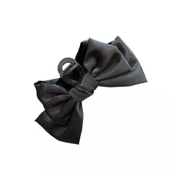 Элегантные женские заколки-крабы для волос с бантом, двухсторонние, большие, атласные, в форме акулы, сплошные заколки-банты, заколки, аксессуары для волос Size fits all