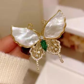 Элегантные женские значки на лацканах, изысканные английские булавки, аксессуары для одежды, броши-бабочки, банкетные белый