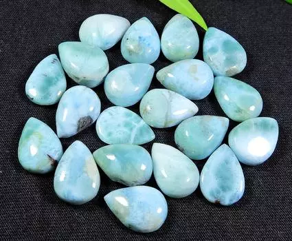 ЭЛЕГАНТНЫЙ~ 20 шт. кольца с натуральным ларимаром пектолитом размер груша драгоценный камень лот 10X14MM RQ-595
