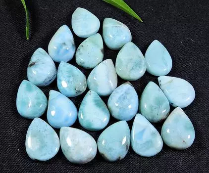 ЭЛЕГАНТНЫЙ~ 20 шт. кольца с натуральным ларимаром пектолитом, размер грушевидный драгоценный камень, лот 10X14MM RQ-593