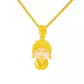 Элегантный 3D-кулон Будда Майтрейя из золота и нефрита для женщин