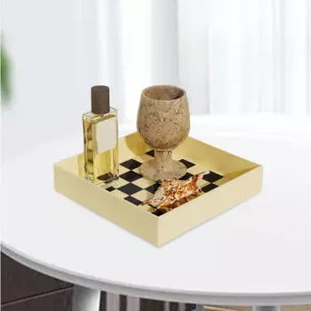 Элегантный акриловый поднос для обеденного стола 20cmx20cmx4cm