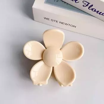 Элегантный акриловый зажим-краб «Камелия» для причесок «полупучок»