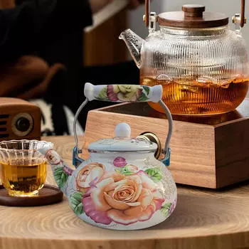 Элегантный эмалированный чайник для домашнего и офисного использования Style A