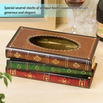 Элегантный антикварный держатель для салфеток в виде книги, новинка, держатель для салфеток для домашнего ресторана жёлтый