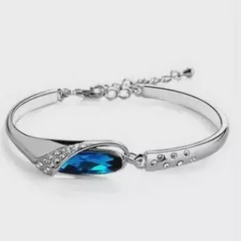 Элегантный австрийский хрустальный стеклянный браслет-туфля ювелирные изделия sku3470 синий