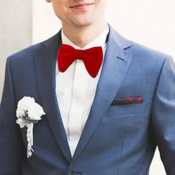 Элегантный бархатный галстук-бабочка для мужчин — изысканный галстук для особых случаев синий