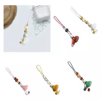 Элегантный белый брелок-подвеска, уникальный брелок, подвеска, украшение для мобильного телефона, шнурок для ключей красный