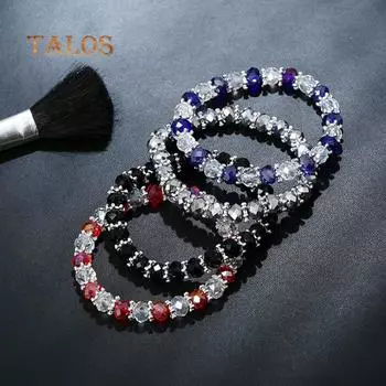 Элегантный браслет из бисера, женский браслет, ювелирные изделия, подарок на день рождения, годовщину, повседневная безделушка синий