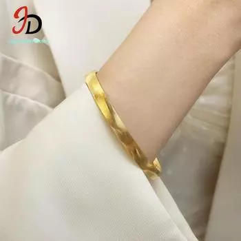 Элегантный браслет из кошачьего глаза ручной работы с ЧПУ-обработкой и гальваническим покрытием золотом/платиной – модный и высококачественный дизайн. Circumference 56