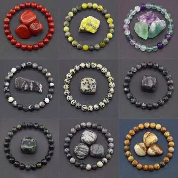 Элегантный браслет из натурального камня для женщин и мужчин, универсальный браслет, эластичная веревка, бисерный браслет, повседневные аксессуары, подарки