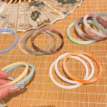 Элегантный браслет из стекла в китайском стиле с халцедоном и сушеной розой, с колокольчиками 5mm