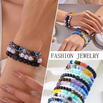 Элегантный браслет с подвесками из натурального камня, браслет с подвесками на удачу, браслет для мужчин и женщин, модные ювелирные изделия, браслет
