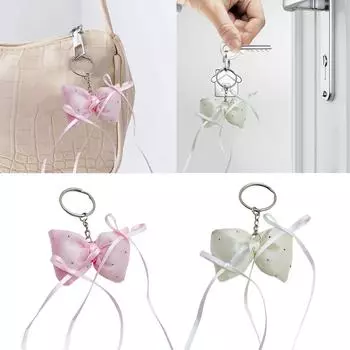 Элегантный брелок-бабочка с бантом, очаровательный брелок с узлом-бабочкой, съемный ремешок для телефона, украшение для модных женщин розовый