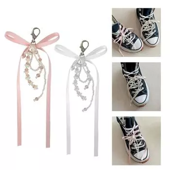 Элегантный брелок для рюкзаков и ключей. Удобная обувь. Украшенная цепочка. Уникальный брелок для любителей балета. розовый