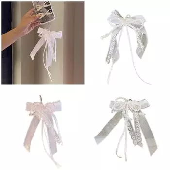 Элегантный брелок из бисера для телефона, уникальный брелок для ключей с лентой и бантом, сумка, подвеска, аксессуар для кошелька, рюкзака 3