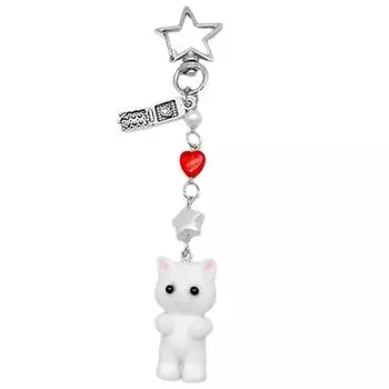 Элегантный брелок-подвеска, модный брелок, стильная сумка, подвеска, телефон, брелок для женщин, девочек, кошелек, рюкзак, аксессуар белый