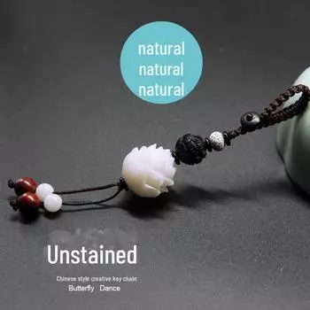 Элегантный брелок-подвеска с кисточкой в виде лотоса и колокольчика для сумок и автомобилей