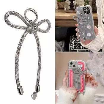 Элегантный брелок-подвеска со стразами и бантом, стильный кулон-рюкзак с бантом, ювелирное изделие ручной работы, подарок для женщин T1