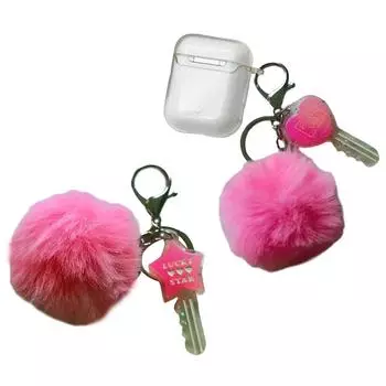 Элегантный брелок-подвеска, украшение в виде звезды/сердца, пушистый брелок, цветной брелок, стильный аксессуар для сумки T2