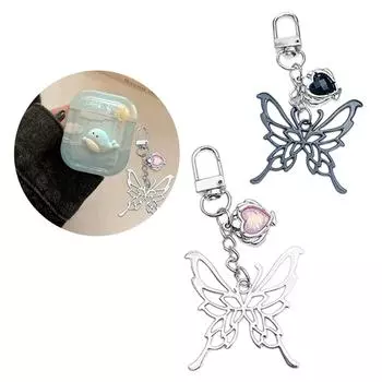 Элегантный брелок-подвеска в виде бабочки в форме сердца, модный металлический брелок-подвеска в виде сумки для женщин и любителей модных аксессуаров B