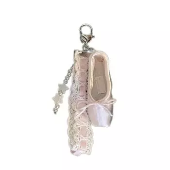 Элегантный брелок-подвеска в виде балетной туфельки, акриловый ремешок для телефона с брелоком-бантом, подвеска на сумку, модный аксессуар 1