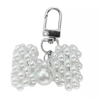Элегантный брелок с жемчугом и бантом в виде цветка, очаровательный телефон, модный аксессуар, сумка, подвеска, брелок для женщин и девочек, сумки T3