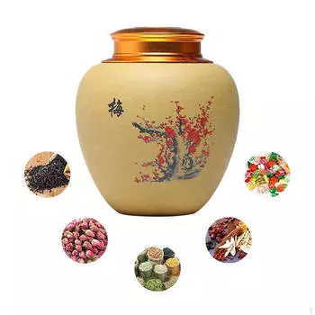 Элегантный чай с герметичной крышкой для хранения на кухне 11cmx13.5cm_Magpie