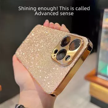 Элегантный чехол Diamond Glitter для iPhone 13 Pro Max для максимальной защиты iPhone 16 Pro Max чёрный